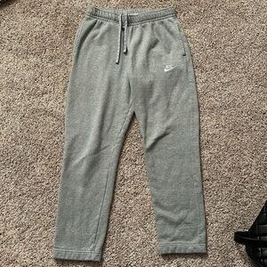 Grey Nike sweatpants unisex size medium open bottom